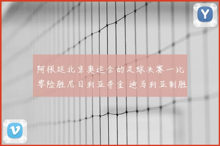 阿根廷北京奥运会的足球决赛一比零险胜尼日利亚夺金 迪马利亚制胜