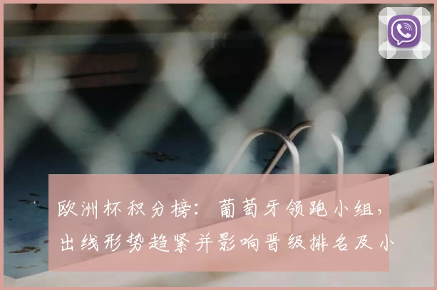 欧洲杯积分榜：葡萄牙领跑小组，出线形势趋紧并影响晋级排名及小组局势